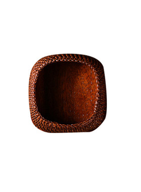 大漆茶点精编藤盘子胡桃木茶几摆放木盘子围棋五子棋放置盘子