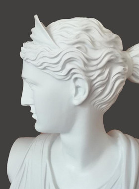 热销月亮女神50cm女神希腊维纳斯树脂雕塑欧式别墅头像胸像样板房