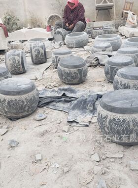 热销青石柱墩石园林古建空心石柱顶石大理石柱基石柱脚仿古