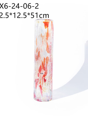 直筒渐变落地大件白菜创意手工花瓣花瓶简约客厅餐桌样板房装饰品