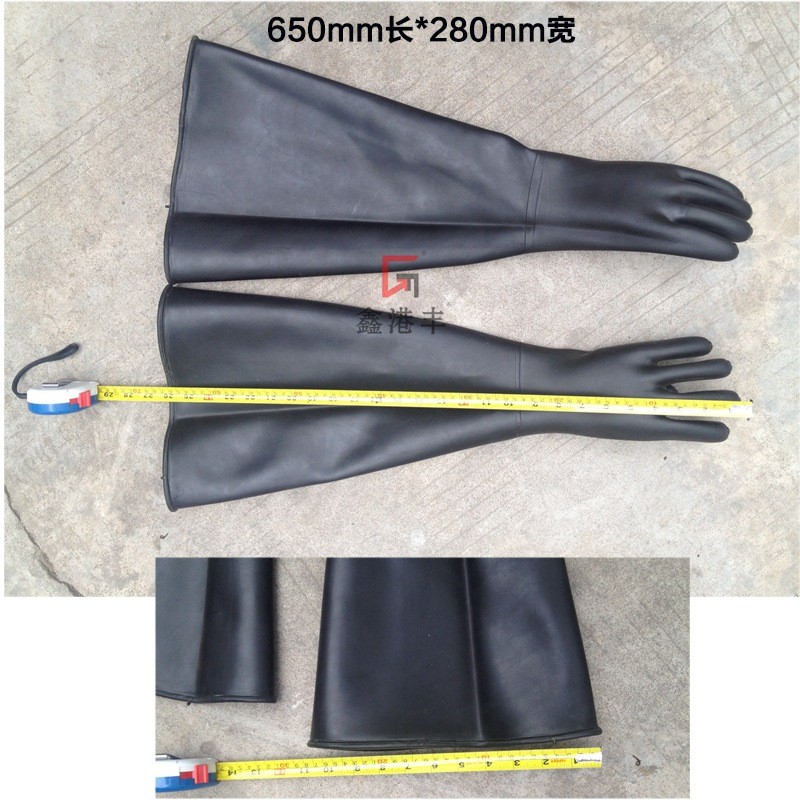 Hot selling wholesale sales of extended and thickened sandblasting gloves for chassis hand hole protection anti-slip gloves