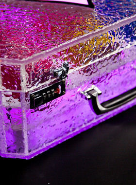 箱ktv黑桃a香槟透明展酒吧酒具三支装香槟洋酒盒子led灯发光冰桶