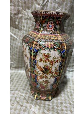 景德镇陶瓷彩摆件陶瓷珐琅瓷瓶仿古彩瓶摆件青花瓷仿古古董花瓶