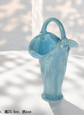 客厅门ins轻奢梦幻北欧创意陶瓷干花花瓶家居蜀现代装饰插花摆件