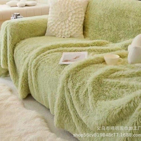 Rabbit Blanket Imitation Tuscan Leisure Cover Blanket Light Luxury Sofa Blanket Air Conditioning Blanket Thickened Warm Nap Fleece Blanket
