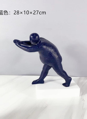 现代简约北欧创意彩色创意平衡人物摆件样板房售楼处饰品软装摆设