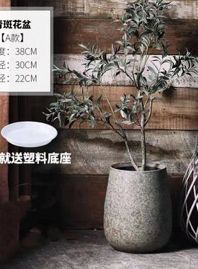 景德镇陶瓷青摆设北欧花盆花坛多肉盆种植庭院斑花园酒店院子复古