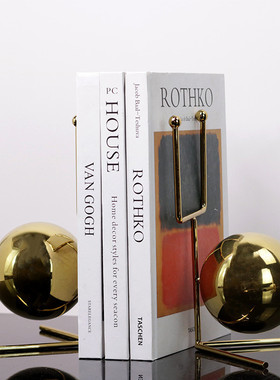 热销现代简约轻奢书房书柜书挡摆设房间软装饰品样板办公室酒柜摆