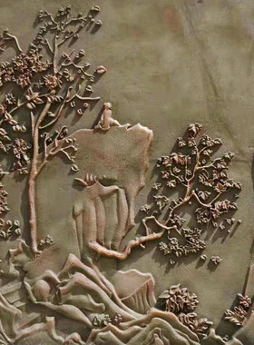 定制大型青石墙浮雕风景仿古福字石雕浮雕仿石材玻璃钢仿铜浮雕