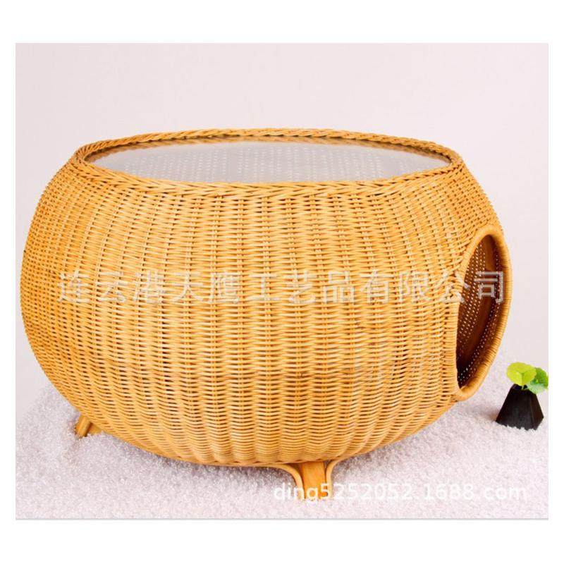 现货批发猫笼猫茶几猫狗两用猫窝半封闭式藤编宠物猫家具,淘宝优惠券,粉丝福利购,淘宝优惠卷