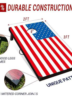 木制沙包板户外亲子游戏投掷沙包沙包洞游戏板可折叠木质玉米板