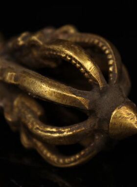 厂家批发杂项古玩工艺品复古装饰品旧纯铜金刚杵法器摆件做