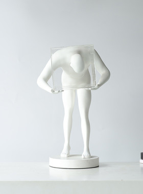 热销简约现代思想家居人物抽象摆件样板房售楼处客厅囚笼桌面软装