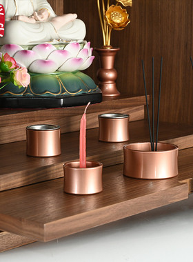 致福平安铝制供具 香炉花瓶烛台供饭杯供水杯套装