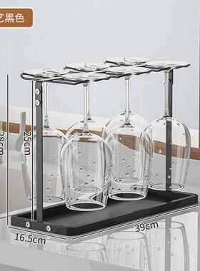 创意实木家用红酒架摆件高脚杯架子欧式悬挂倒挂红酒杯架葡萄装饰