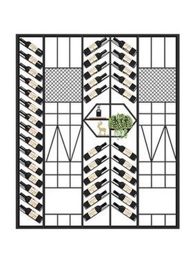 工业风铁艺红酒架酒吧餐吧屏风卡座架装饰隔断酒柜落地置物架