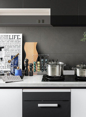 现代简约样板间锅具组合装饰摆件咖啡主题软装不锈钢厨房花艺摆件