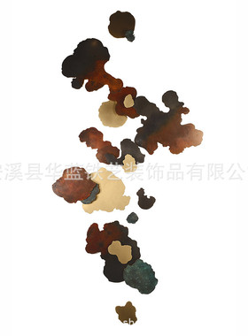 现代墙上挂件售楼处墙饰新中式样板房玄关背景金属壁饰墙面装饰品