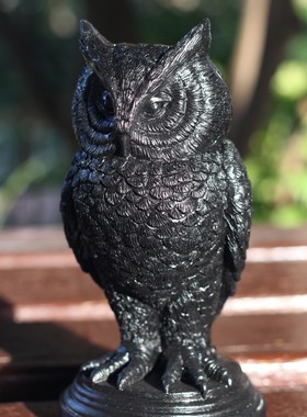 热销烛台新品猫头鹰渡鸦跨境树脂摆件