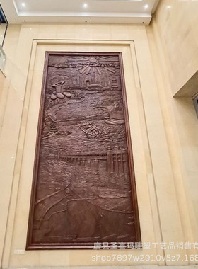 墙面装饰室内浮雕铜玄关铜壁画紫铜锻铜浮雕背景画金属工艺品定制