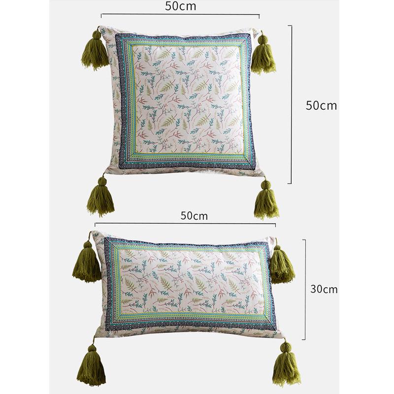 zb6m批发流苏轻奢设计民族风复古现代绣花抱枕套沙发长方形腰靠枕 - 图1