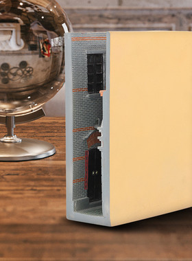 热销【星球再现】上海弄堂书架摆件书房创意微缩街景摆件书立怀旧