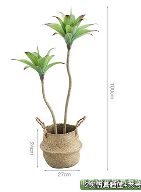 仿真绿植睡莲大型北欧橱窗装饰植物盆栽室内落地客厅仿生假树造景