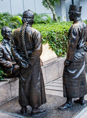 人物铸铜雕塑户外铜人物摆件大型玻璃钢仿景观名人铸铜人物雕塑