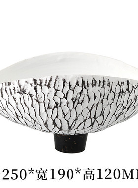 侘寂风创意艺术果盘餐厅新中式样板间酒店摆件贝壳形装饰收纳托盘