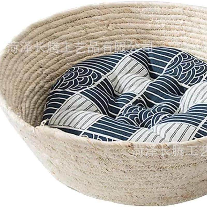 直供猫窝藤编手工编制猫窝四季通用泰迪狗狗窝宠物垫,淘宝优惠券,粉丝福利购,淘宝优惠卷