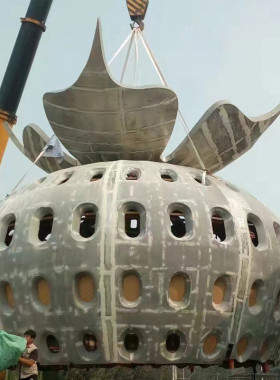 大型不锈钢草莓雕塑户外标志建筑雕塑园林景观不锈钢雕塑厂家