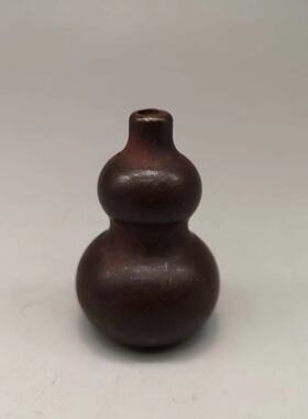 古董古玩批发仿古铜加厚紫铜小葫芦摆件铜器老物件收乡下