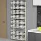 Punch-free door rear wall-mounted storage shelf multi-layer adjustable kitchen cabinet wall seasoning rack