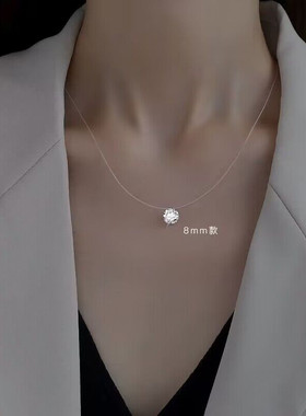 人鱼之泪闪钻项链女2025新款轻奢小众简约高级感锁骨链简约颈链