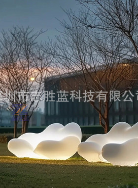 玻璃钢内工厂雕塑半透装置墙板隔断可定制支持打样美陈源头发光