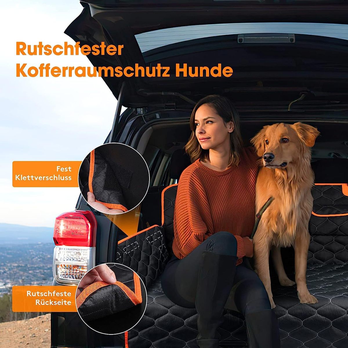 狗后备箱保护后备箱侧面保护罩通用狗毯防滑防水防刮带车罩保护垫 - 图1