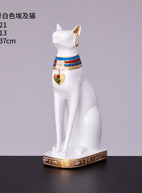 家居客厅电视柜摆设桌面酒柜装饰品守护古埃及猫神新房招财猫摆件