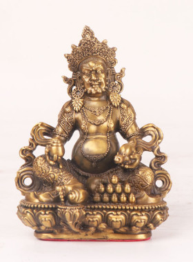 杨铜记铜财神黄财神西方财神摆件工艺品家居办公室摆件藏佛