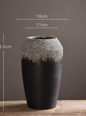 新中式高颜值陶瓷花瓶轻奢工艺酒店样板间会所花插盆栽高级感摆件