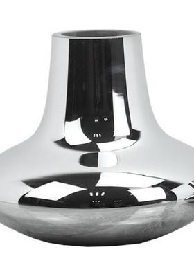 克罗拉轻奢创意餐桌玻璃花器电镀茶几样板间软装饰品客厅家居摆件