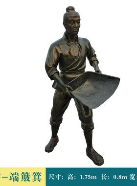 铸铜玻璃钢雕物铜人仿农民劳作农耕题材雕塑农民插秧播种文化摆件