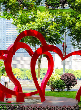 户外大型不锈钢门头雕塑公园景区金属出入大门口产业园钢结构拱门