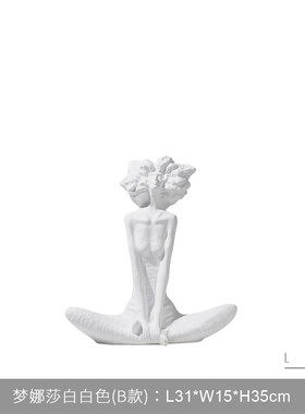 现代中古简约卡通人物样板房间电视柜售楼处玄关边柜摆件软装饰品