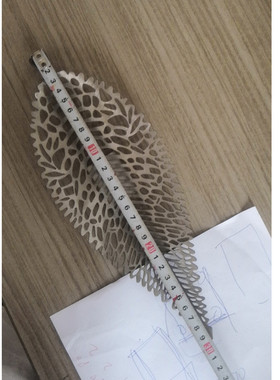 不锈钢镂空树叶雕塑水景金属叶子户外公园小区铁艺景观装饰品摆件