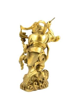 魁星踢斗黄铜魁星像摆件神像金属工艺品人物家居办公场所半手工
