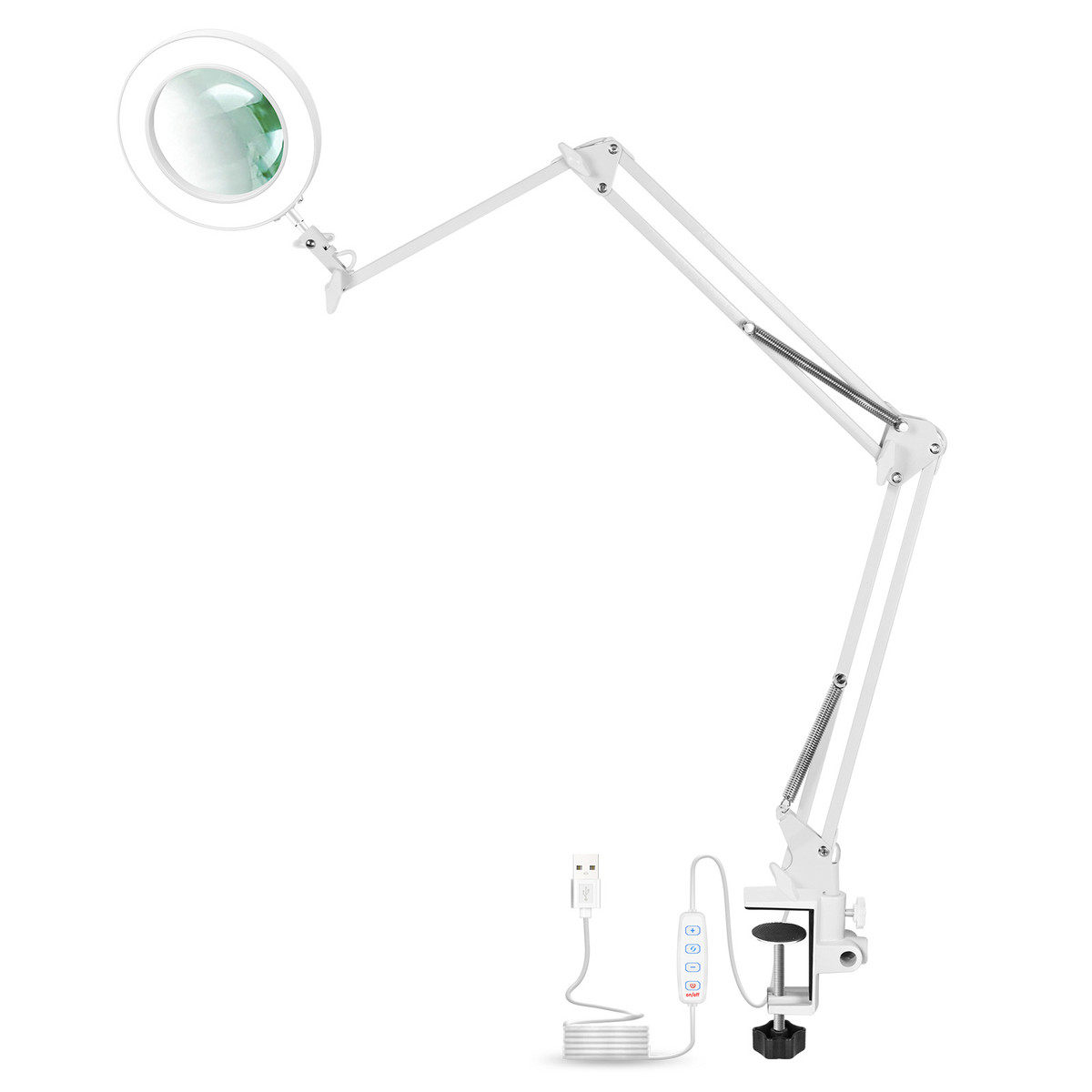 美式焊接长臂阅读灯刺绣美容美甲led夹子式维修灯放大镜护眼台灯,淘宝优惠券,粉丝福利购,淘宝优惠卷