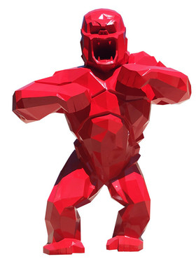 不锈钢广场雕塑厂家大型雕塑定制金刚大猩猩雕塑户外摆件