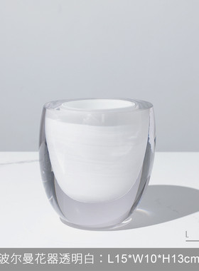 现代简约轻奢客厅插花器摆件样板房间家居玻璃花瓶餐桌面软装饰品