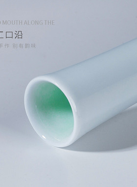 景德镇新中式小花瓶简约陶瓷小清新客厅家居创意摆件干花插花器