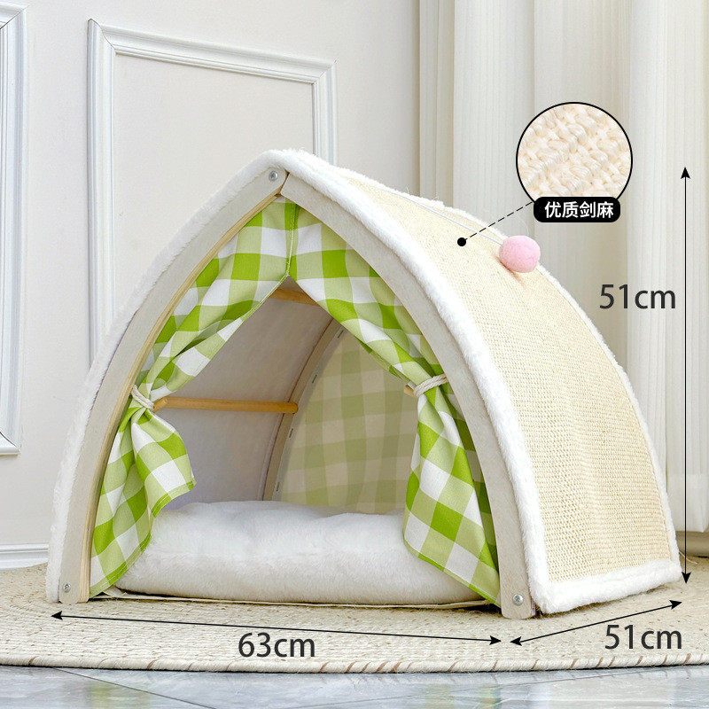 猫帐篷猫窝剑麻超大封闭猫别墅猫房子可折叠猫屋保暖冬季四季通用,淘宝优惠券,粉丝福利购,淘宝优惠卷